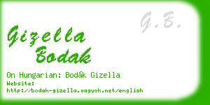 gizella bodak business card